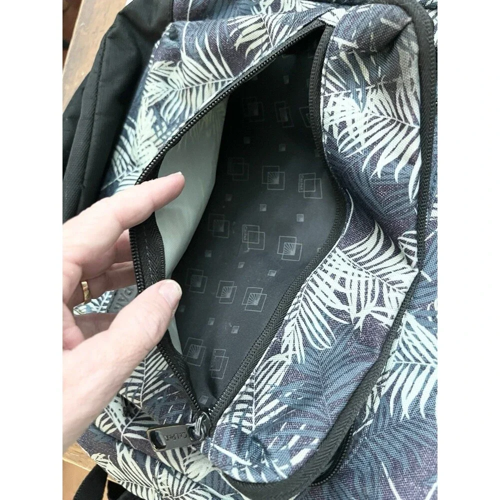 CALPAK Luggage Glenroe Travel Laptop Backpack, Palm Leaf Carryon
